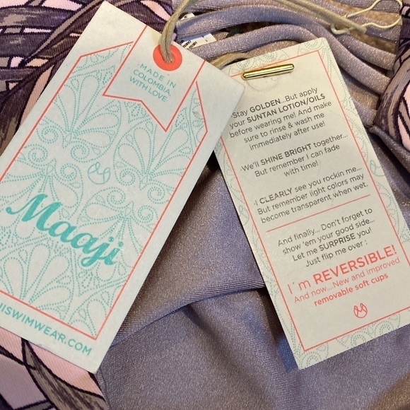 Maaji Woodrose Whisper classic reversible size small NWT - Picture 9 of 9